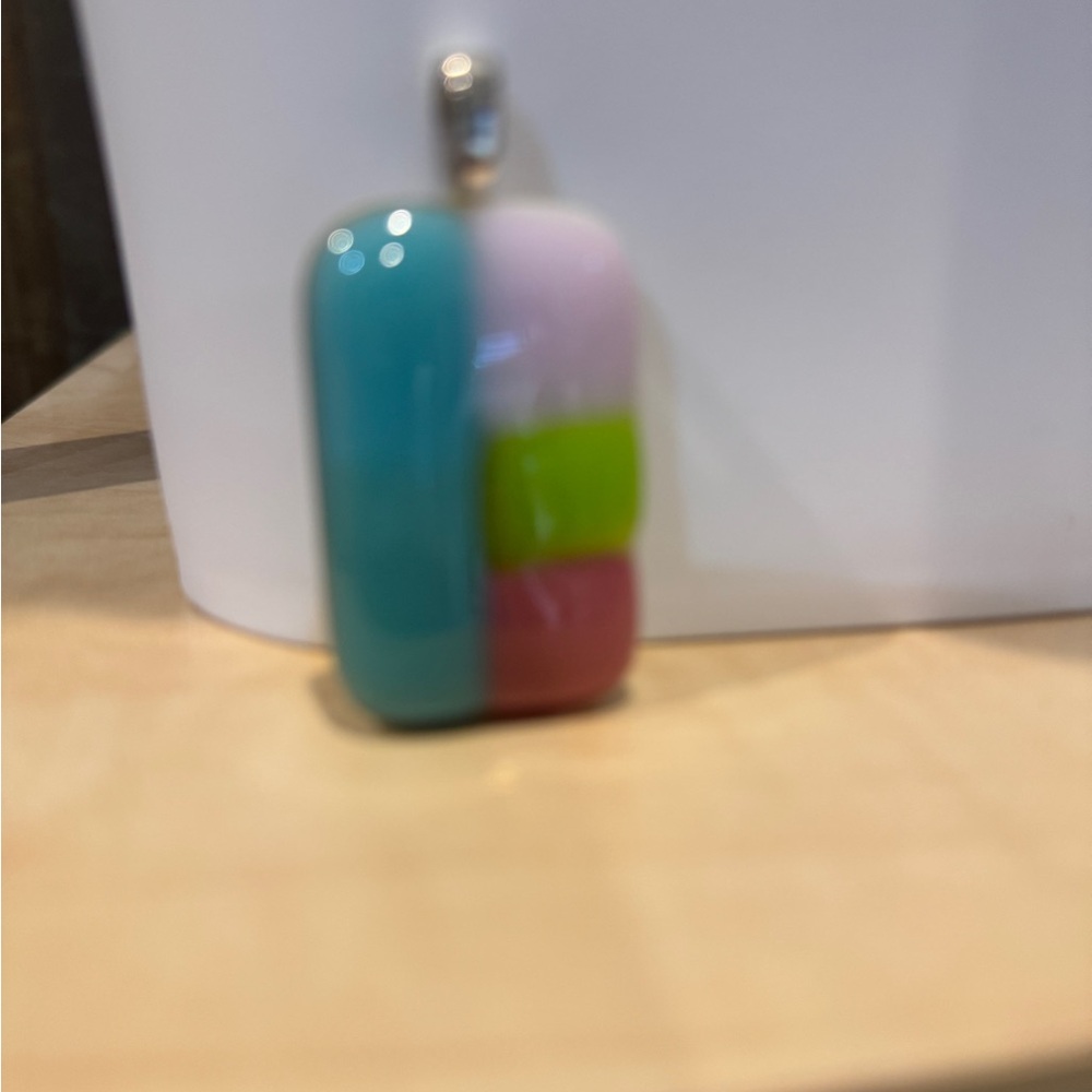 Colorful‎ Fused Glass Pendant